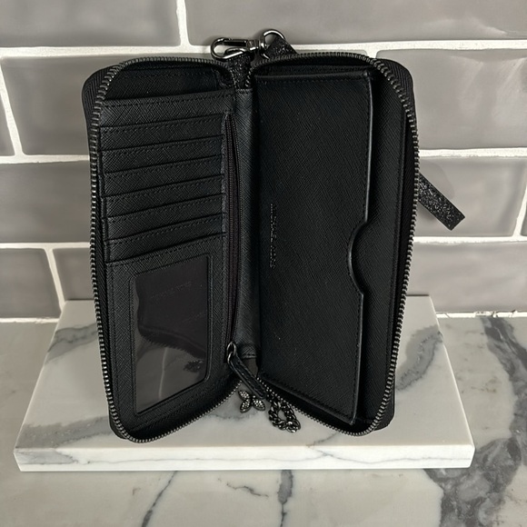 Michael Kors Alex Glitter Wristlet Wallet Black NEW WITHOUT TAGS. Excellent mint - Picture 4 of 10